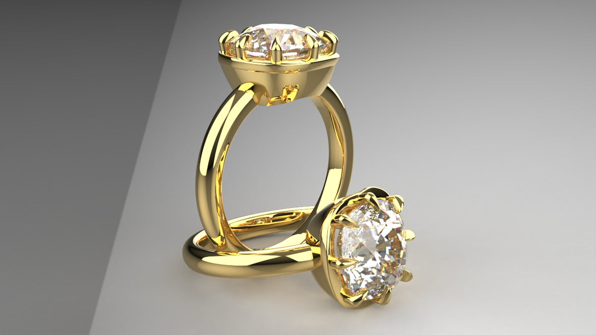 Lauren's Signature Realistic 8 Prong Vintage Bezel Setting