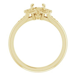 14K Yellow 5.5 mm Round Engagement Ring Mounting