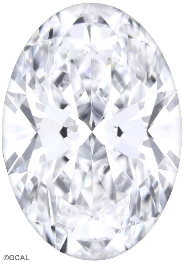 2.59ct D VS1 GCAL 8x Cherry Picked Lab Grown Oval Brilliant Diamond