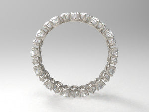 Alternating Pear Brilliant Diamond Eternity Wedding Band w Lab Grown Diamonds