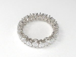 Alternating Pear Brilliant Diamond Eternity Wedding Band w Lab Grown Diamonds