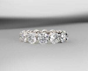 Ladies Platinum Diamond Eternity Ring with 5mm Ideal Cut Lab Grown Diamonds
