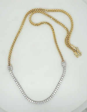 Ladies 16.5" tennis necklace with 1.87cttw mined diamonds