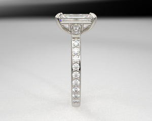 Harry Winston Inspired and Modified Tapered Baguette Setting with lab grown diamonds