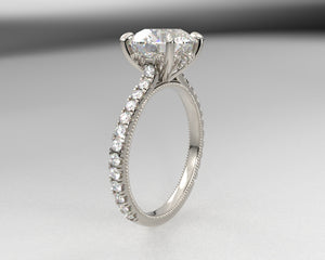 Janet's Signature Split Prong Cathedral Setting with lab grown diamonds