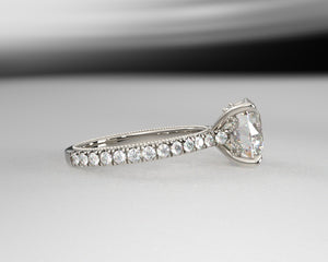 Janet's Signature Split Prong Cathedral Setting with lab grown diamonds