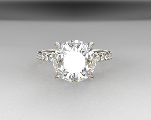 Janet's Signature Split Prong Cathedral Setting with lab grown diamonds