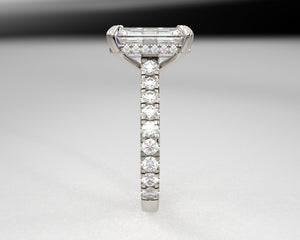 Evelina's Signature Split Prong Hidden Halo w Lab Diamonds