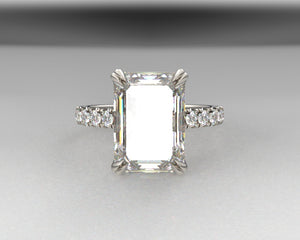 Evelina's Signature Split Prong Hidden Halo w Lab Diamonds