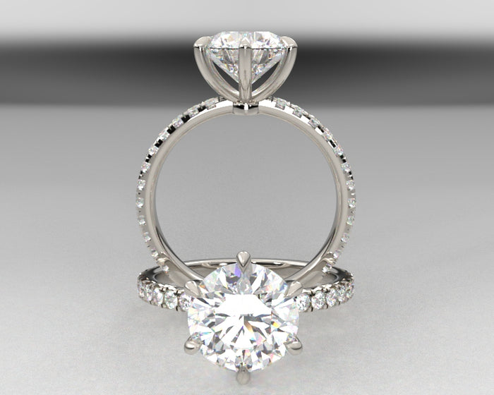 Signature Split Prong Setting w Lab Grown Diamonds