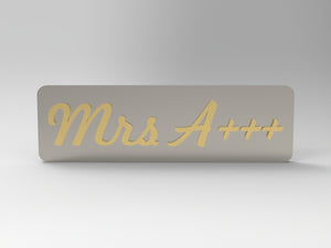 Ladies two tone, 14kt Mrs A+++ pendant