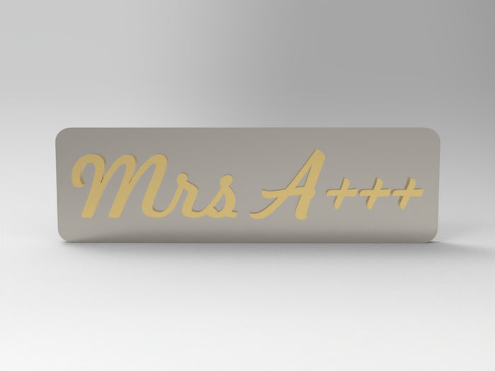 Ladies two tone, 14kt Mrs A+++ pendant