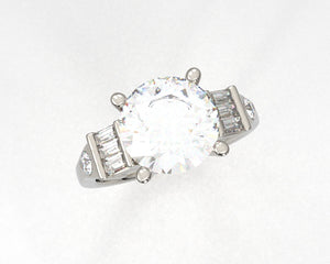 Julianne's Signature Vintage Inspired Triple Baguette Setting