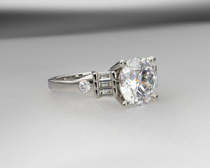 Julianne's Signature Vintage Inspired Triple Baguette Setting