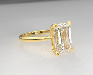 Kayla's Signature Hidden V Halo Engagement Ring w LG Diamonds