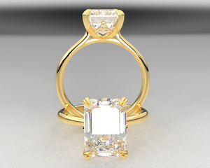 Kayla's Signature Hidden V Halo Engagement Ring w LG Diamonds