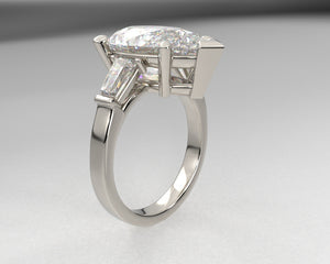 Harry Winston Inspired and Arched Tapered Baguette Setting with mined diamonds Master Bench