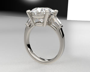 Harry Winston Inspired and Arched Tapered Baguette Setting with mined diamonds Master Bench