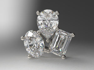 3 Diamond Cluster Ready to Go LG Diamond Earrings