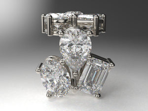 3 Diamond Cluster Ready to Go LG Diamond Earrings