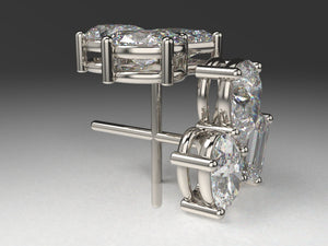 3 Diamond Cluster Ready to Go LG Diamond Earrings
