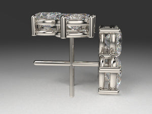 3 Diamond Cluster Ready to Go LG Diamond Earrings
