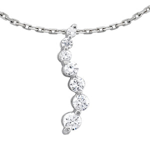 PD2108 LG Diamond Journey Pendant 14kt White Gold