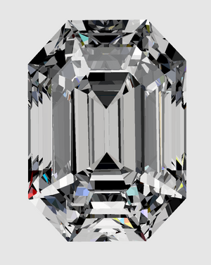 Custom Cut 10.5-11ct August Vintage Emerald Cut Diamond Lab Grown Diamond in Grace Kelly Setting