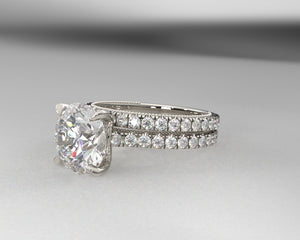 Janet's Signature Split Prong Cathedral Setting with lab grown diamonds