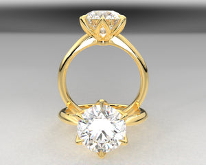 Janelle's Signature Solid Cathedral Engagement Ring