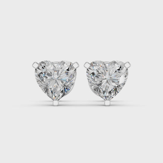 2.07 CTTW Heart Lab Diamond Martini Stud – 14K White Gold video