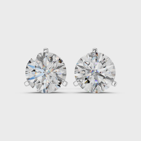 2.99 CTTW Round Lab Diamond Martini Stud – 14K White Gold video