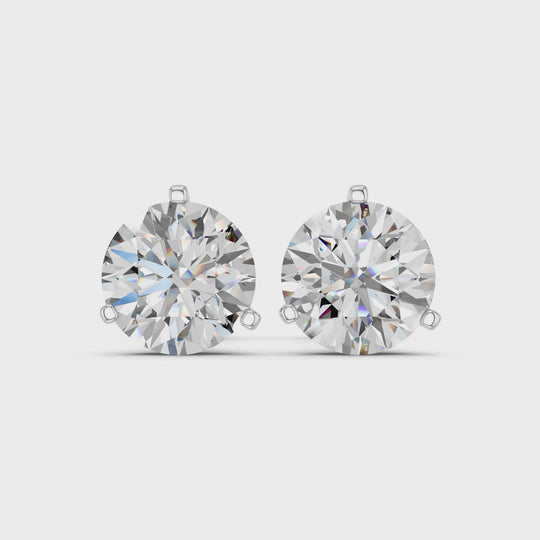 2 CTTW Round Lab Diamond Martini Stud – 14K White Gold video