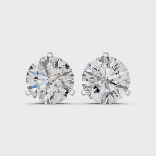 5 CTTW Round Lab Diamond Martini Stud – 14K White Gold video