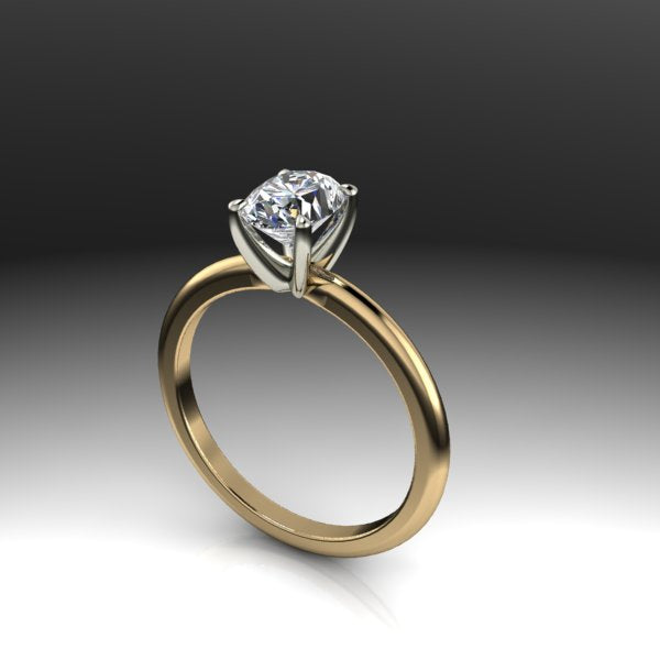 14K slimline 1.5mm shank solitaire