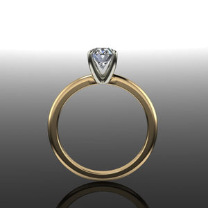 14K slimline 1.5mm shank solitaire