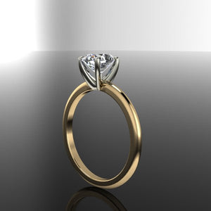 14K slimline 1.5mm shank solitaire