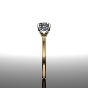 14K slimline 1.5mm shank solitaire