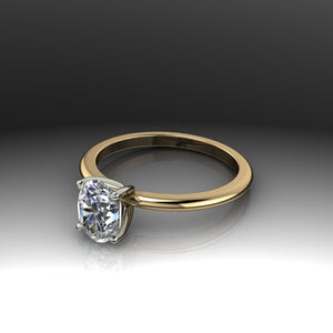 14K slimline 1.5mm shank solitaire