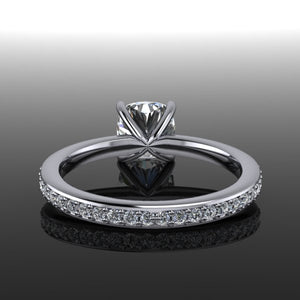 Micro pave eternity engagement ring