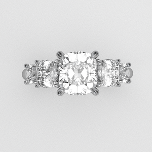 August Vintage 5 Stone Ring w Lab Grown Diamonds