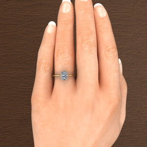 14K slimline 1.5mm shank solitaire