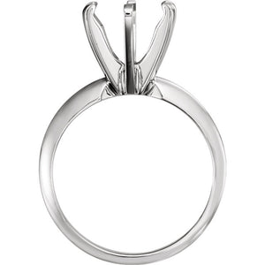 Round Pre-Notched 4 or 6-Prong Solitaire Ring Mounting 140309