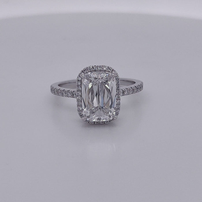 Preloved 3.50ct E VS1 Mixed Cushion Cut Lab Grown  Engagement Ring