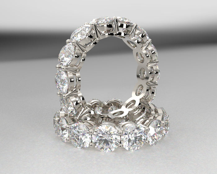 Ladies Diamond Eternity Band w 5mm Lab Grown Diamonds