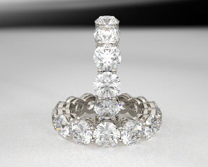Ladies Diamond Eternity Band w 5mm Lab Grown Diamonds