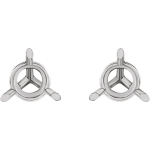 Pair of 3 or 4 prong martini settings with la pousette backs