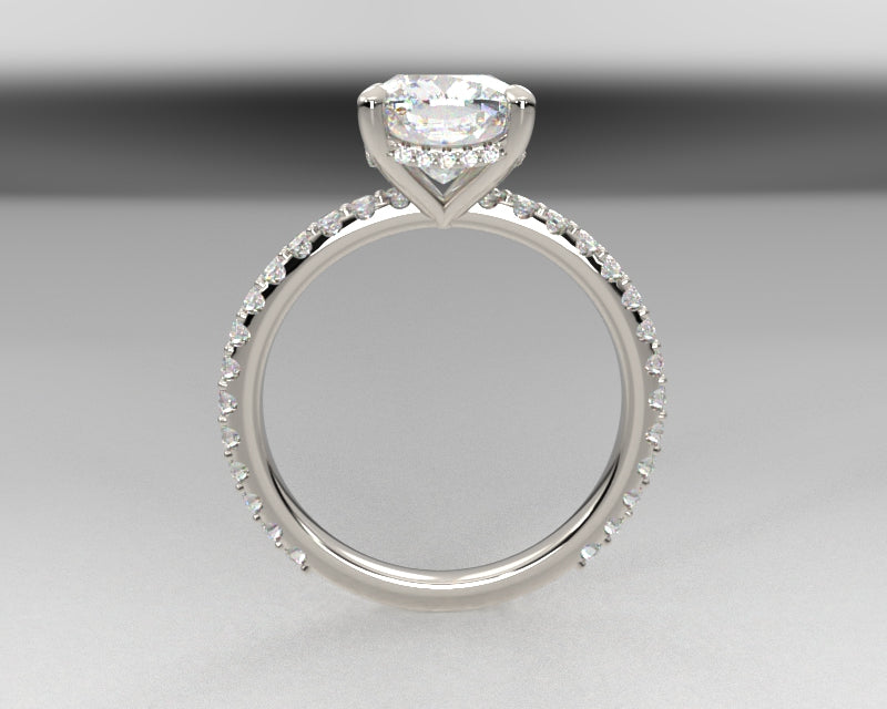 Carat Pear Shaped Hidden Halo Halo Halo Ring Carat Round Lab