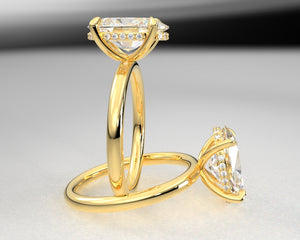 Marie's Signature Hidden Halo with Yellow Diamonds