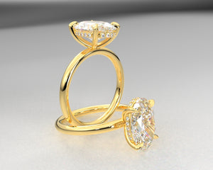 Marie's Signature Hidden Halo with Yellow Diamonds